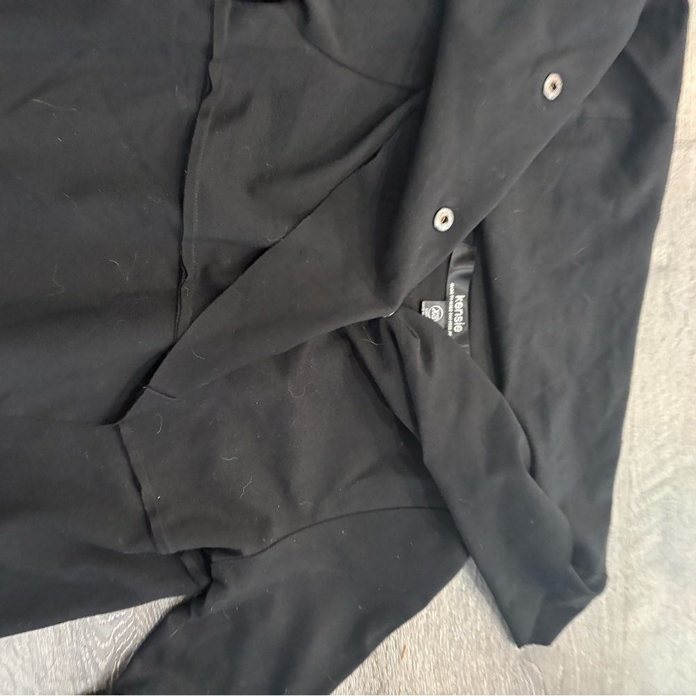 Kensie Black Open-Front Draped Cardigan ladies xs - Picture 7 of 8
